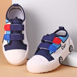 Cute Walk by Babyhug Velcro Closure Casual Shoes Car Design - Navy Blue-image-27