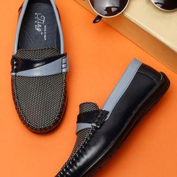 Tiny Bugs Color Blocked Slip Ons Loafers - Grey-image-98