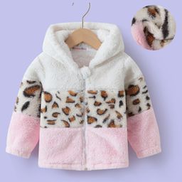 Kookie Kids Full Sleeves Winter Jacket with Fur Detailing - Pink-image-63