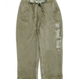 Lil Lollipop Good Focus Text Glitter Printed Pajama - Green-image-94