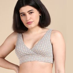 &Circus Modal X Alphabet Printed Maternity Bra With Nursing Access - Brown-image-94