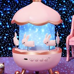 NEGOCIO Rabbits 6 Film,Baby Night Light Projector,USB Cable,360 Rotating Kids Night Light for Bedroom,5 Colours,Star Baby Projector Light- PACK OF 1- COLOR MAY VARY-image-77
