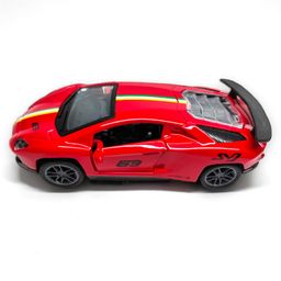 The Flyers Bay 1:32 Scale DieCast Metal Pull-Back Action Openable Doors Premium Car Toy for Kids Realistic Miniature Model Gift 2+yrs Girls Boys (Red)-image-85