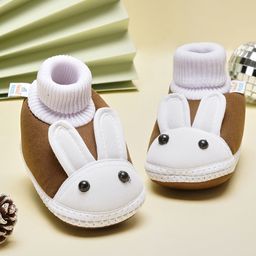 Neska Moda Rabbit Designed Slip On Booties - Brown-picture-6