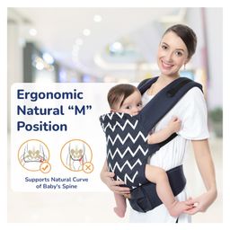 R for Rabbit 2 in 1 Comfy Hug Ergo Baby Carrier for New Born- Blue image 2