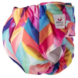 Mylo Baby Freesize Adjustable Cloth Diapers with 2 Free Insert Oeko Tex Certified Pack of 2 - Heart Doodles Rainbow Multicolour image 3