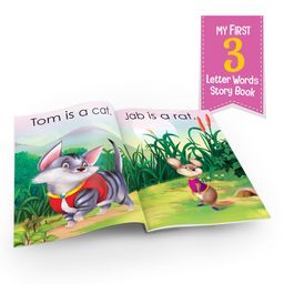 Majestic book club Phonics First Reading Book of 3 letter words reading book, set of 4 books for early readers with activity. LARGE FONT SIZE. image 4