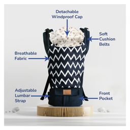 R for Rabbit 2 in 1 Comfy Hug Ergo Baby Carrier for New Born- Blue image 4