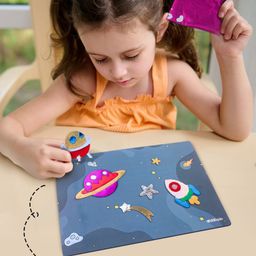 Intelliskills DIY Solar System Foil Art | Mess-Free Card Making Set | Creativity & Imagination Boost | Fine Motor Skills | For Gifting | Multicoloured | BIS Certified | Educator Recommended image 5