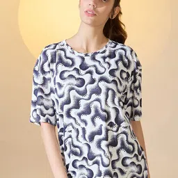 DressBerry Print Extended Sleeves Top-picture-12