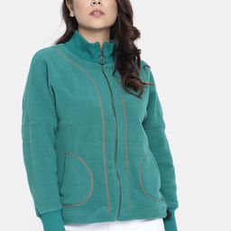 The Roadster Lifestyle Co Women Green Solid Sweatshirt-picture-50