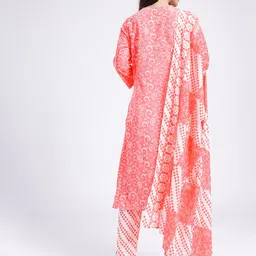 Anouk Rustic Ethnic Motifs Printed Straight Kurta With Trousers & Dupatta image 5