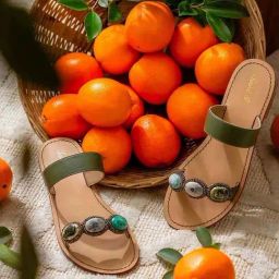 Saint G Women's Adorned Olive Casual Sandals-image-53