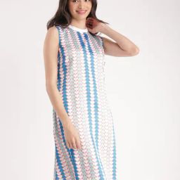 Fablestreet Multicolor Printed Shift Dress-image-11