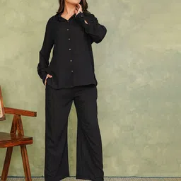Label Ceres Crinkled Shirt Collar Shirt With Trouser-picture-15
