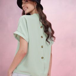 DressBerry Mandarin Collar Top-image-15