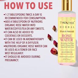 DRONTIKA Set Of 2 Pure & Natural Rose Water - 200 ml Each image 4