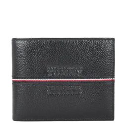 Tommy Hilfiger Plano Black Casual Leather Bi-Fold Wallet for Men-image-97