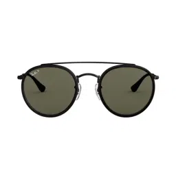 Ray-Ban 0RB3647N Green Polarized Icons Round Sunglasses - 52 mm-46