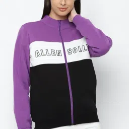 Allen Solly Black Color Block Jacket-image-21