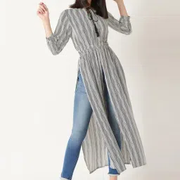 Miss Chase Black & White Striped Tunic-picture-42