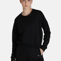 Puma Safari Glam Black Regular Fit Sweatshirt-image-8