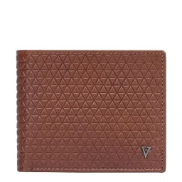 The Vertical Tan Textured Bi-Fold Wallet for Men image 1