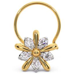 Candere by Kalyan Jewellers 18k Yellow Gold and Diamond Nosepin for Women-image-98