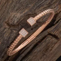 Kushal's Fashion Jewellery Rose-Gold Tone Kada for Women-picture-20