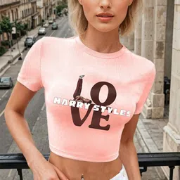 Stylecast X Hersheinbox Printed Pure Cotton Crop T-shirt-image-84