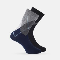 Mast & Harbour Men Pack Of 2 Patterned Calf Length Socks image 1