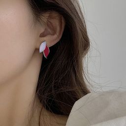 FIMBUL Silver Plated Leaf Shaped Studs image 3