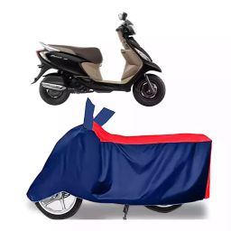 Auto Pearl Two Wheeler Cover with Bag for TVS Scooty Zest 110, Red & Blue-image-64