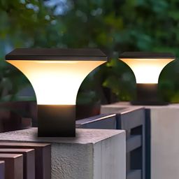 KINIS 2 Pieces Grey Modern Shape Gate & Garden Light Outdoor Lamp-image-79