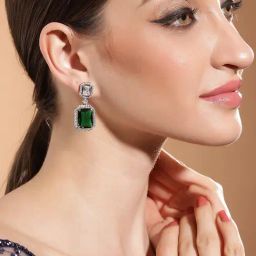 Priyaasi Classic Silver Brass Earrings-image-62