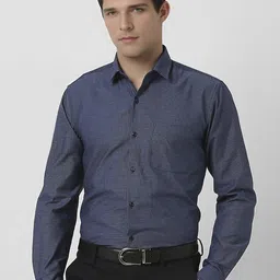 Peter England Men Slim Fit Spread Collar Micro Ditsy Printed Cotton Formal Shirt-picture-22
