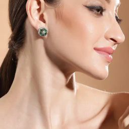 Priyaasi Classic Silver Brass Earrings-18