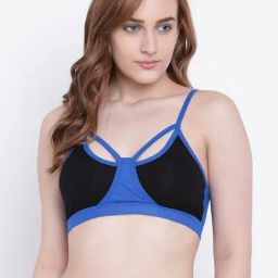 La Intimo Black Solid Black Mermaid Bra-image-18