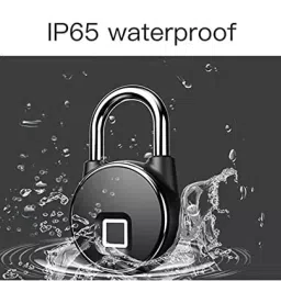 OKOS Fingerprint Lock with Bluetooth Support Metal Smart Padlock with USB Charging for Home image 2