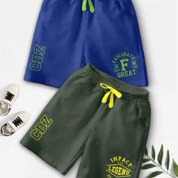 Codez Boys Green & Blue Printed Shorts-picture-41