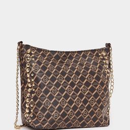 Styli Embellished PU Swagger Shoulder Bag-0
