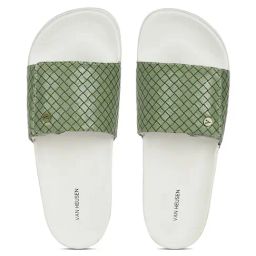 Van Heusen Women's Green Slides-image-62