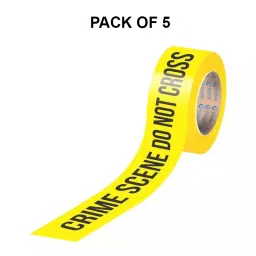 SINGHAL Crime Scene Do Not Cross Barricade Tape Roll 80 m Yellow and Black, CSDNC_YB_3x80_P5 (Pack of 5) image 2