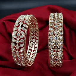 Anouk Set Of 2 Gold-Plated Cubic Zirconia-Studded Bangles-89