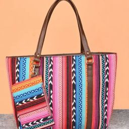 Gaurapakhi Multicolor Printed Large Tote Bag-5