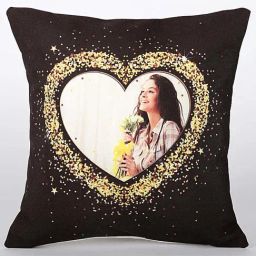 FNP Blingy Heart Personalised LED Cushion image 2
