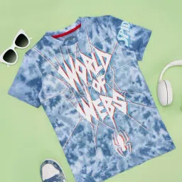 Pantaloons Junior Boys Bright White & Blue Cotton Printed T-Shirts-picture-11
