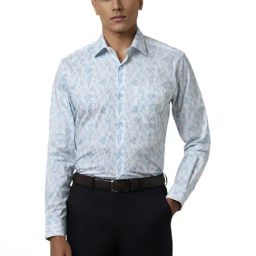 Van Heusen White Regular Fit Floral Print Shirt-image-96