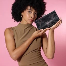 Juicy Couture Black Donielle Embellished Clutch-picture-29