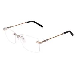 CHARRIOL Silver Rectangular Eye Frames For Men-image-9